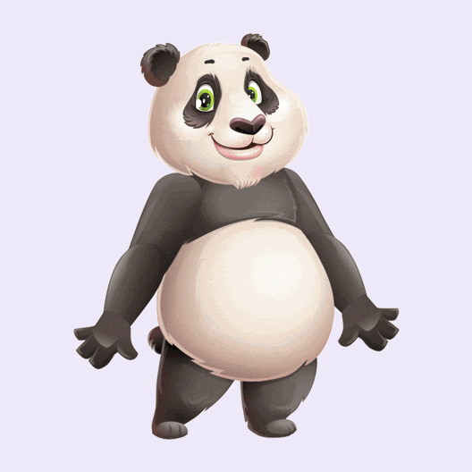 Fast Panda Animation Animated Moving Panda